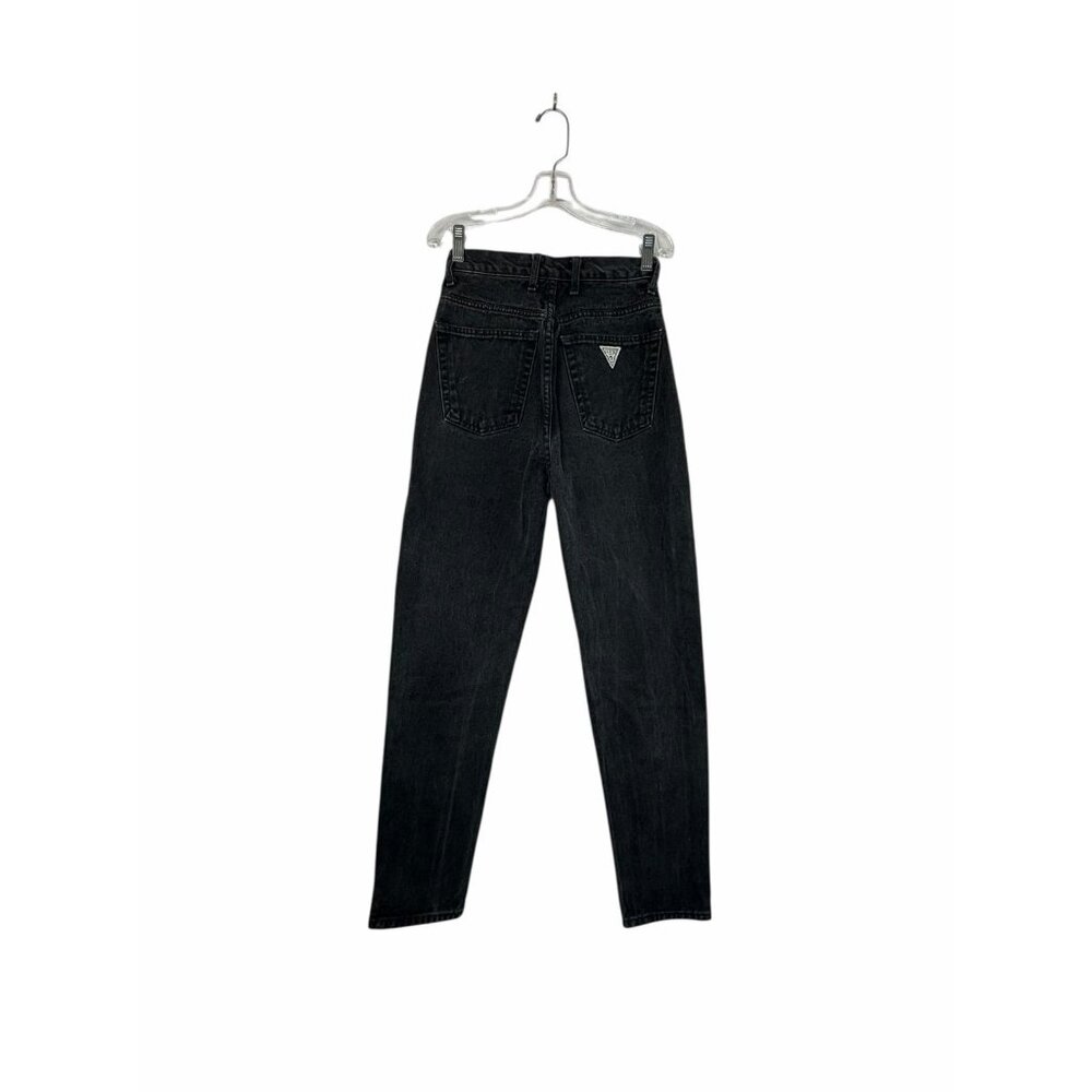 Vintage Guess Jeans USA High Rise Tapered Black Denim Jeans Women’s Size 27 Made